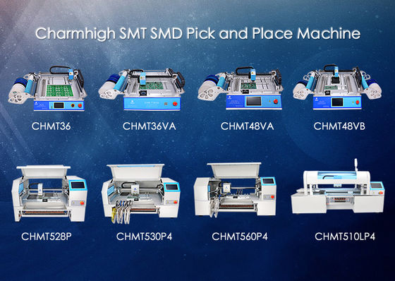 Επιλογή Charmhigh SMD και μηχανή θέσεων, μηχανή 8 τοποθέτησης SMT διαμόρφωση πρωτοτύπου προτύπων